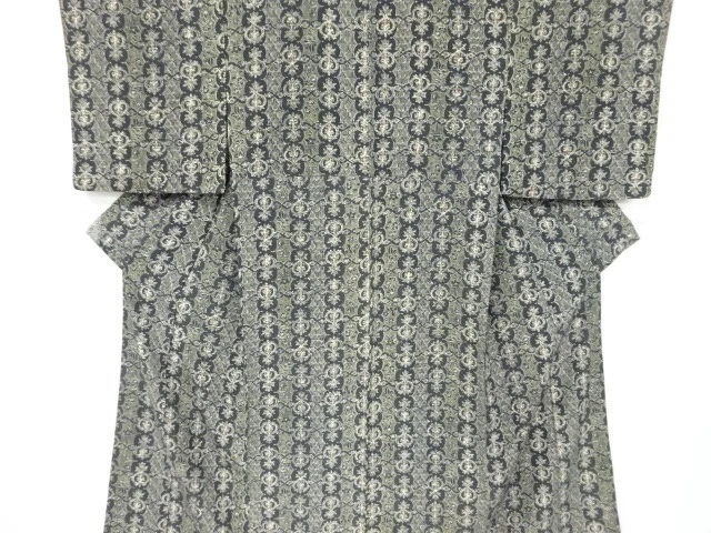 6510953: Japanese Kimono / Antique Kimono / Taisho Roman Style / Floral Sarasa