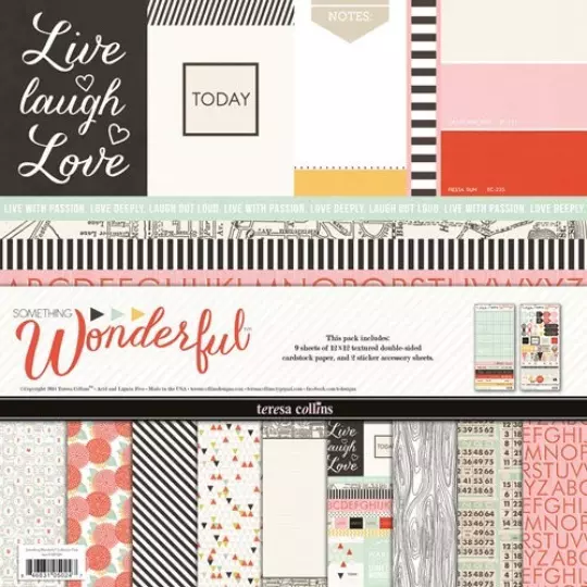 Scrapbooking Papierset Collection Kit Something Wonderful  9 x doppelseitiges