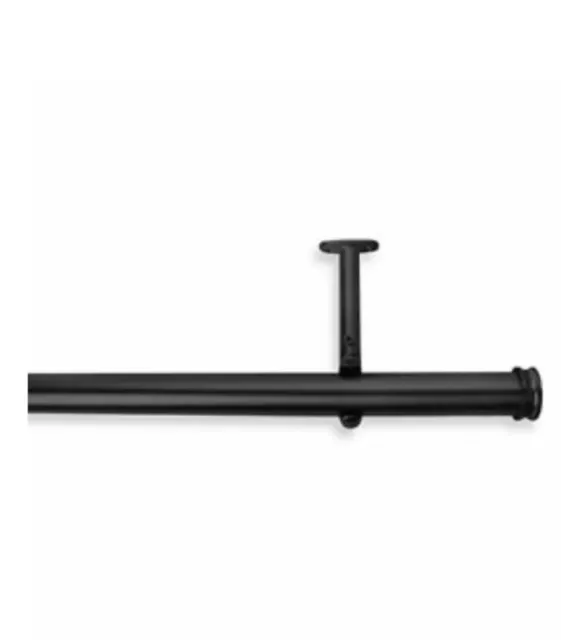 LOT OF TWO (2) NIB Cambria Premier ADJUSTABLE Drapery Rods SATIN BLACK 28-48 "