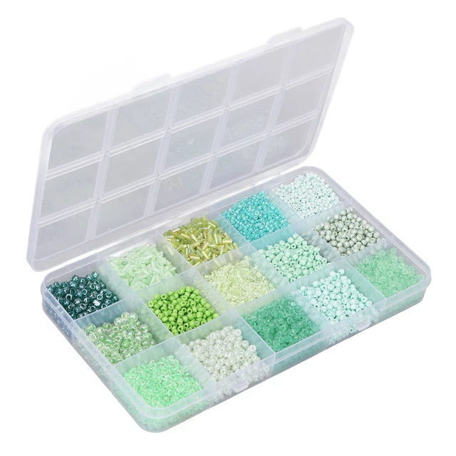 Perles De Rocaille Artisanales Perles De Rocaille En Verre 15 Compartiments Pour