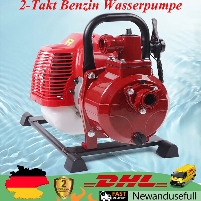 Pompa acqua benzina 2 tempi 1"" pompa stagno 42,5 cc giardino pompa centrifuga pompa motore
