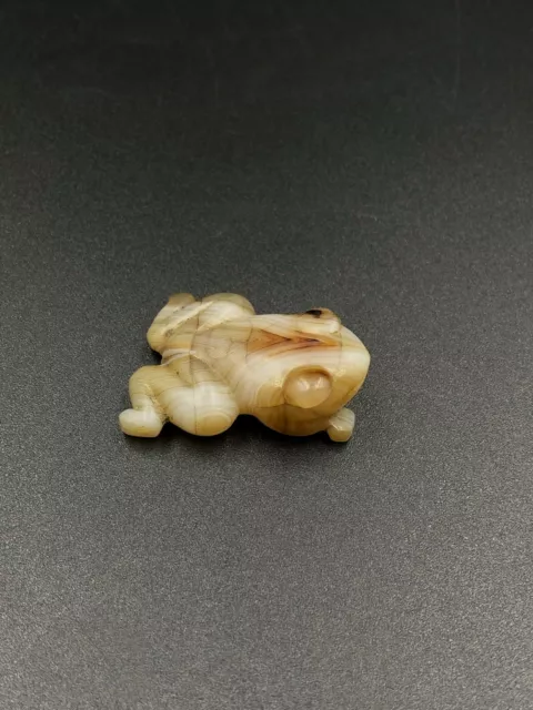 Ancient Antique Frog Figure carved Bead Pyu dynasty culture southeast Asia