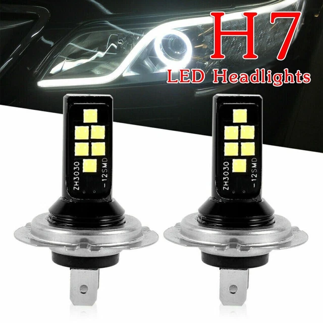 H7 LED Phare SMD Feu Anti Brouillard 360Degree 6500K Blanc 100W Durable Simple