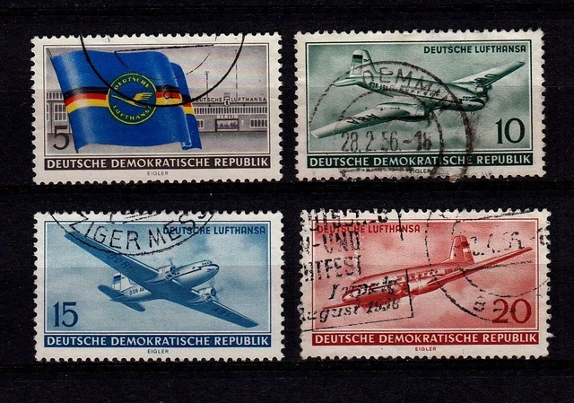 106015/ DDR 1956 – Mi 512-515 – Ziviler Luftverkehr – gestempelt