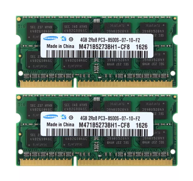 Samsung 8GB 4GB 2RX8 DDR3 1066 MHz PC3-8500S CL8 SODIMM Laptop RAM-Speicher