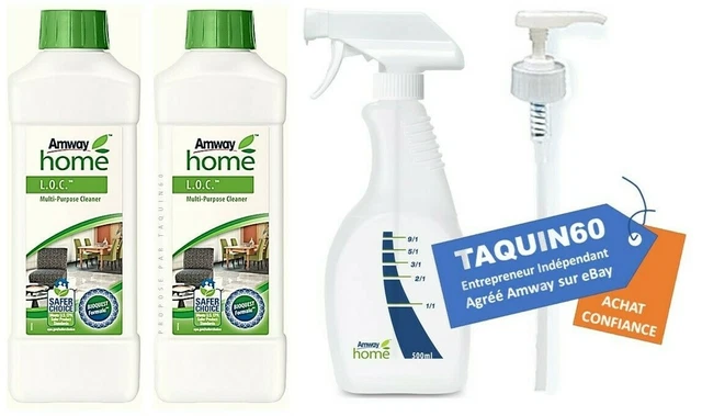 2 LOC Amway nettoyant CONCENTRE multi-usages 1L + Pistolet vapo + Pompe doseuse