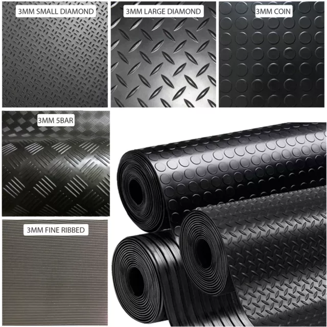 Heavy Duty Rubber Flooring Garage Matting Non Slip Industrial Work Gym Van Shed