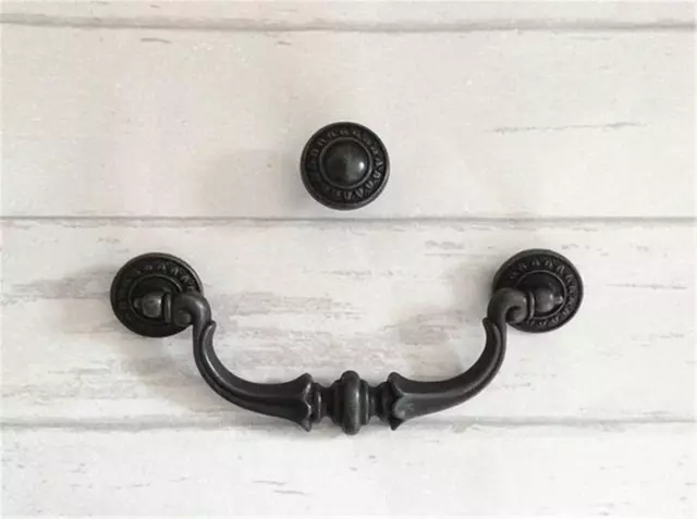 3.5" 5.5" Dresser Drawer Pull Handles Knobs Large Drop Bail Rustic Antique Pull