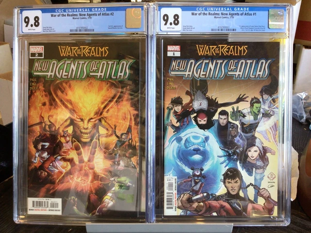 War Of Realms New Agents Of Atlas #1 & 2 Cgc 9.8 Marvel 2019 Sword Master