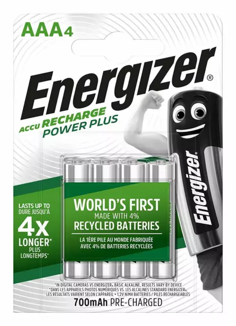 Piles AAA ENERGIZER rechargeables accu Power Plus HR03 700 mAh PRIX DEGRESSIF