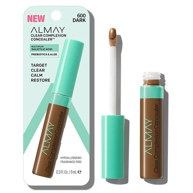 Corrector de tez transparente Almay, 600 oscuro, paquete de 2, EXP AL/23