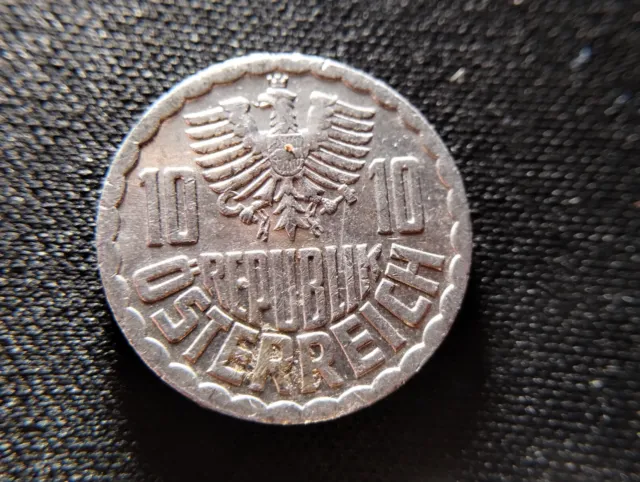 10 Groschen 1989 Austria Coin Republik Österreich Imperial Eagle