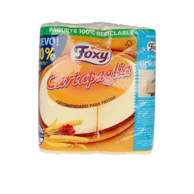 Hogar Foxy unisex CARTAPAGLIA papel cocina especial fritos 2 rollos