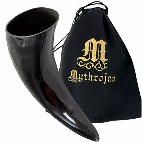 Viking Drinking Horn 1.75 Litres Large Wine Mead Beer Ale Gift for Men and Women