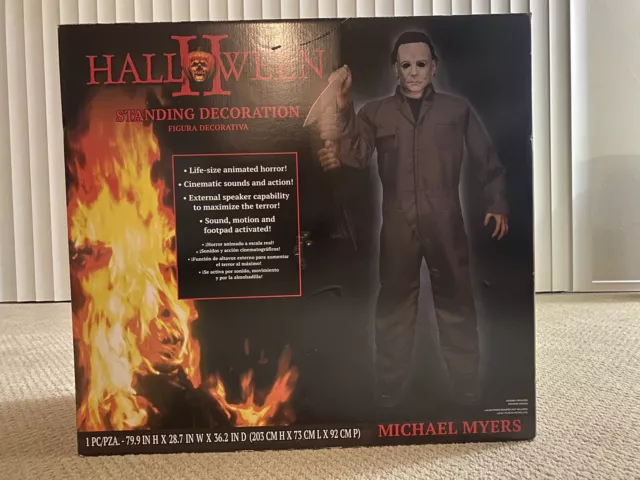 ANIMATED MICHAEL MYERS Standing Decoration 6.6ft Halloween II ...