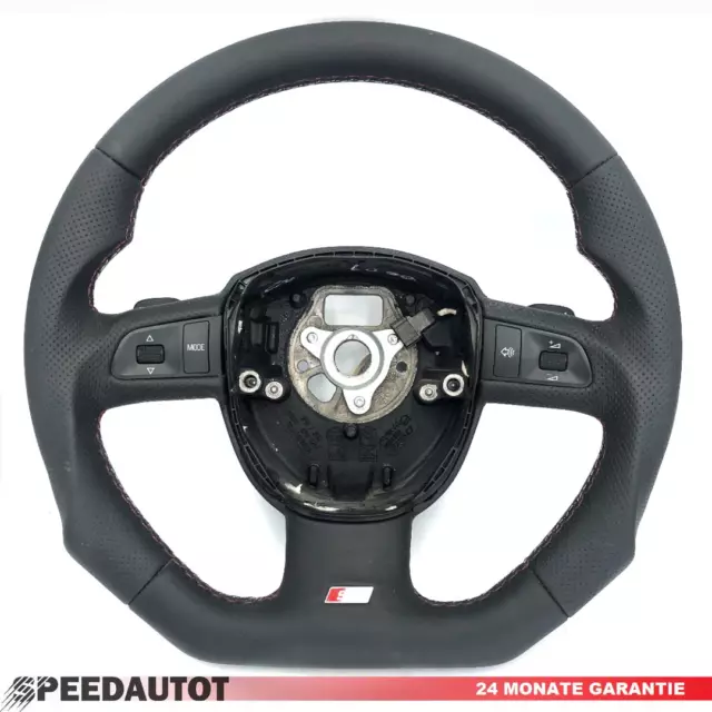 Volant Aplati Multifonction Cuir Audi A3, A4, A5, A6, A7 Q5 Echange standard