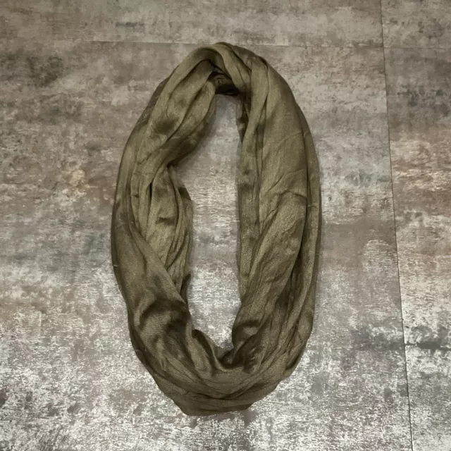 ModCloth Look Infinity Scarf, Army Green, Cotton Silk, Loop Scarf, Lightweight