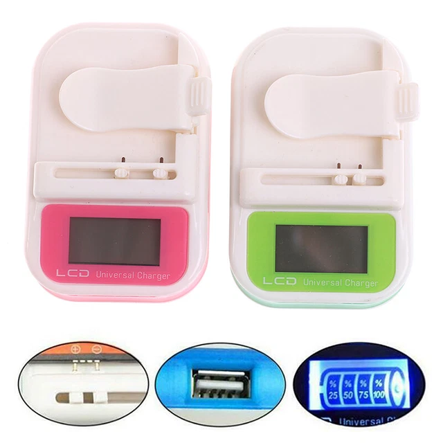 MOBILE UNIVERSAL BATTERY Charger LCD Indicator Screen For Cell Phones
