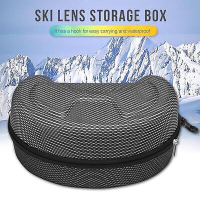 Estuche para gafas de esquí de nieve EVA gafas de esquí estuche de transporte con cremallera soporte para caja_