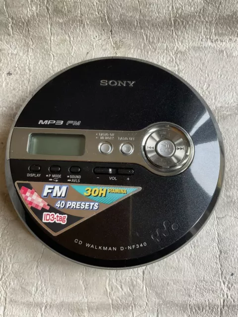 Vintage Sony Walkman CD D-NF340 / FM RADIO & CD / TESTED AS WORKING /VGC
