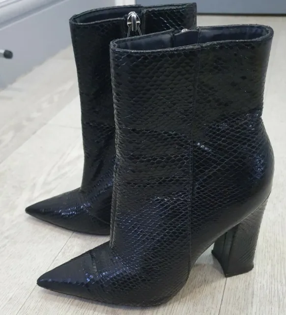TOPSHOP WOMEN BLACK boots zip up UK 3 EUR 36 £46.99 - PicClick UK