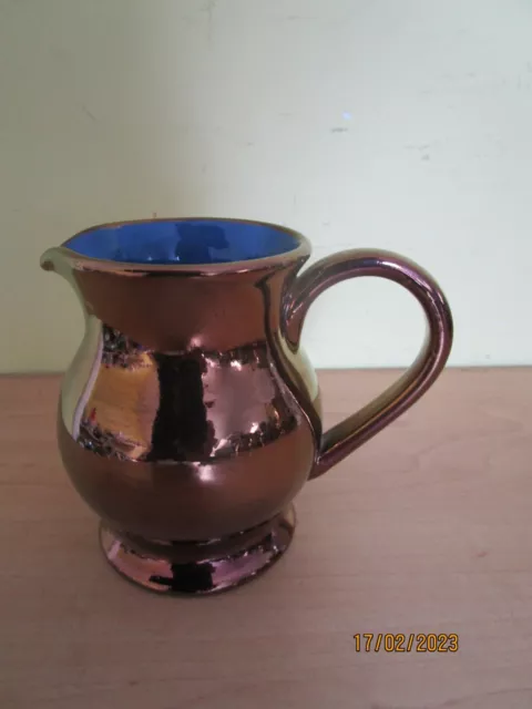 Welsh Creigiau Copper Lustre Jug