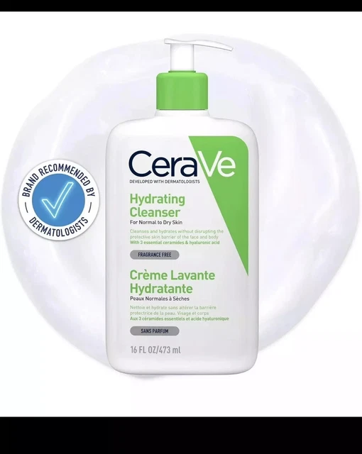 CERAVE FACIAL HYDRATING Cleanser For Normal To dry skin 473ml £11.89 ...