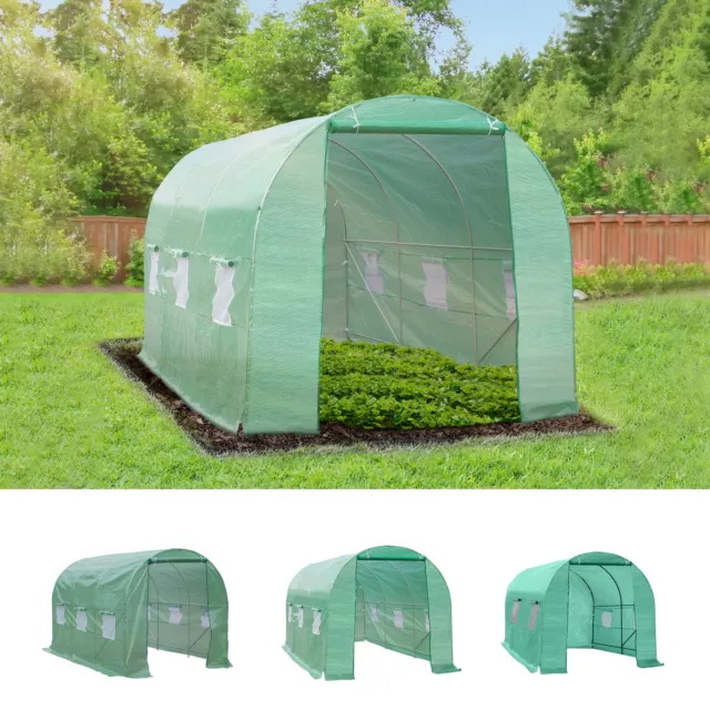 8’ 11.5’ 14.8’ Large Walk-in Greenhouse Outdoor Garden Plant Seed Tunnel 3 Size