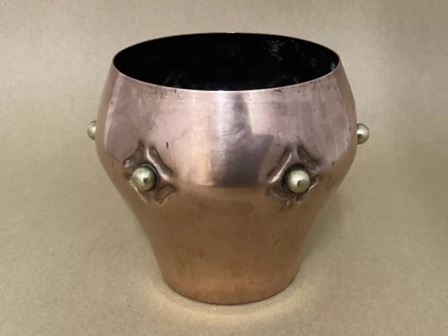 WMF Antique Arts And Crafts Movement  Copper And Brass Planter/Jardiniere C1900