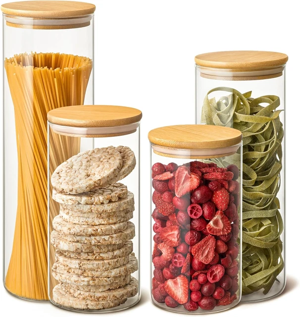 Set 4 Barattoli Vetro Borosilicato 1500ml - Ermetici Per Alimenti - Foto 6