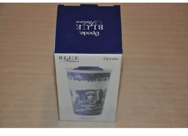 SPODE BLUE ITALIAN 12 OUNCE TRAVEL MUG CERAMIC w/ LID  ***NEW IN BOX*** 2