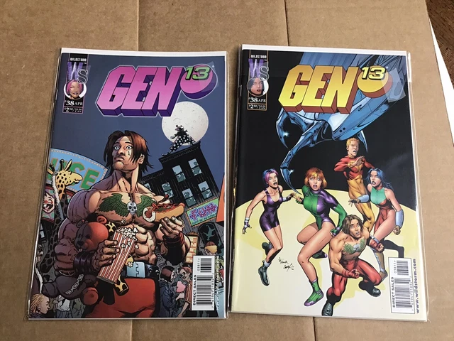 Wildstorm/Image Comics GEN 13 Comic Book Issue #38A & 38B (1995, 2nd Series) 9.2