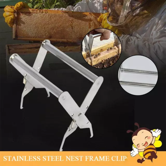 Durable Stainless-steel Bee Frame Clip Clamp Beehive Beekeeping Tool ] X3T3