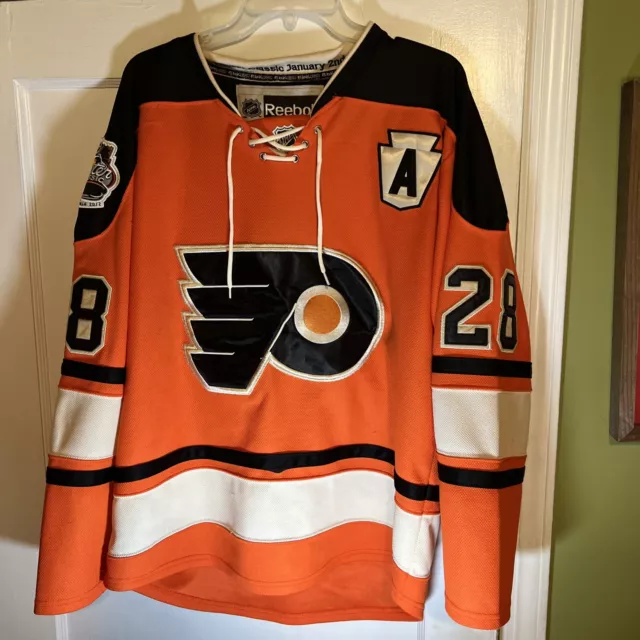 Chris Pronger 20 Philadelphia Flyers Reebok Jersey 52 Orange 