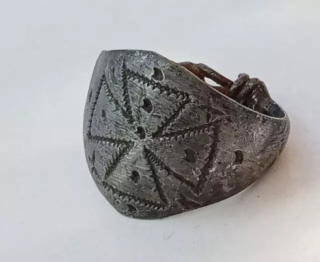 Rare Ancient Beautiful Post Medieval Ottoman Silver Seal Ring