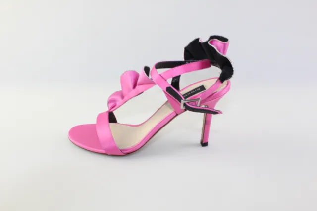 Scarpe donna PINKO 37 EU sandali rosa raso perline DH373-37