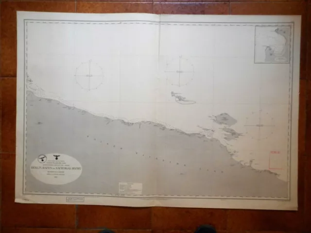 1941 KRIEGSMARINE Seekarte Stiller Ozean Kaiser Wilhelms Land D.Adm.479
