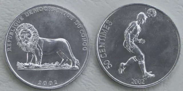 Congo / Congo Democratic Republic 50 Centimes 2002 p75 uncirculated