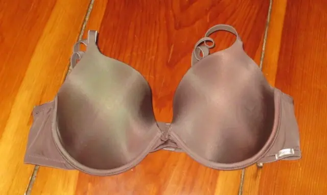 Calvin Klein padded underwire Push Up Bra mauve brown F 3168 size 36C