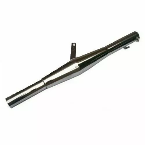 Short Rocket Exhaust Silencer Chrome For Royal Enfield Bullet Electra 500