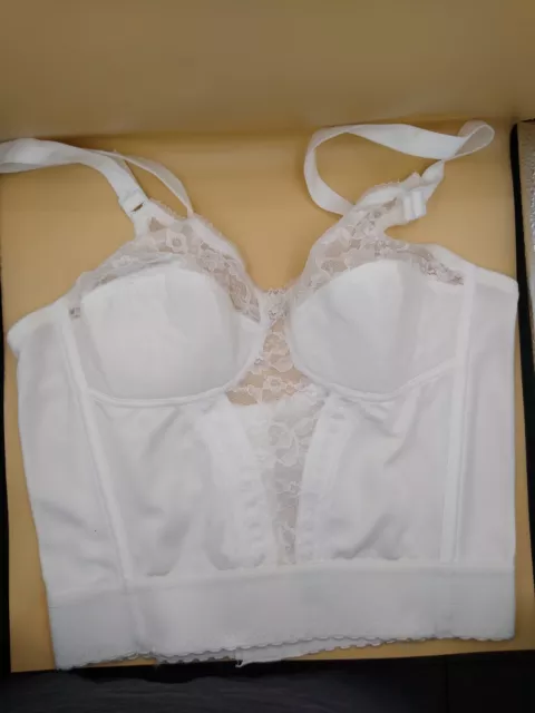 NEW IN BAG Vintage ADONNA JCPENNEY White Lace Bustier Corset SIZE 34B