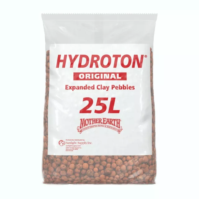 Mother Earth Hydroton Original Clay Pebbles - 25 Liter