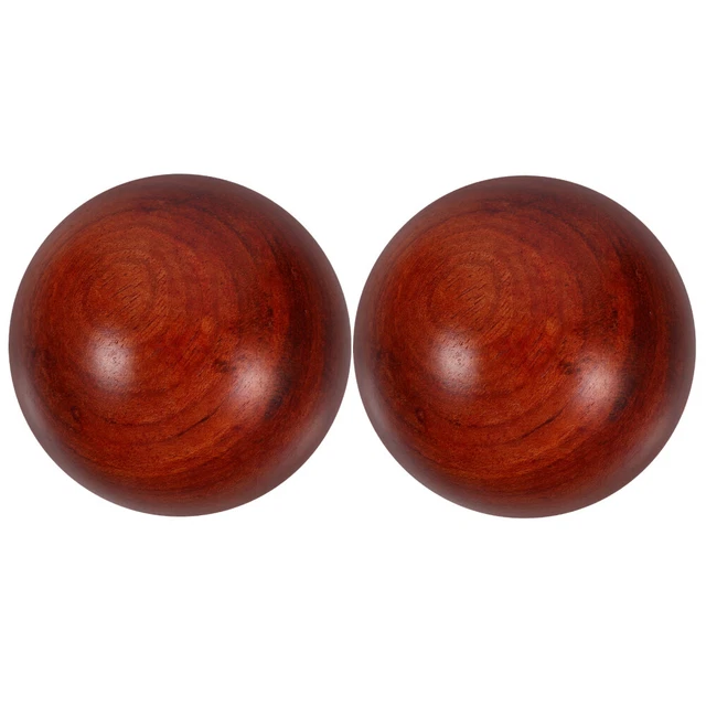 2 Pcs Wooden Ball Baoding Balls Hands Acupoint Massage Handball