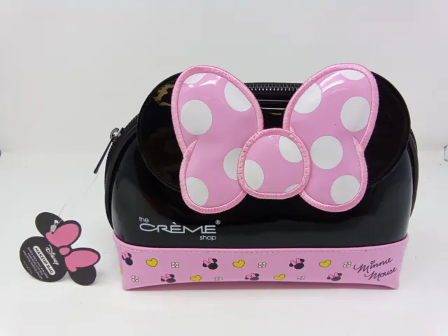 The Creme Shop Disney Minnie Mouse Makeup Cosmetic Bag - Pink Black White Multi
