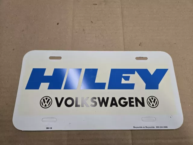 Hiley Volkswagen Arlington Texas TX Car Dealership Dealer License Plate Tag Logo