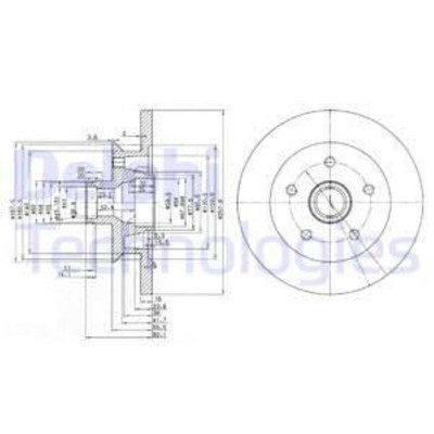 Topran TOPRAN Disques de Frein Avant Ø258 MM Plein pour VW Transporter III Bus 