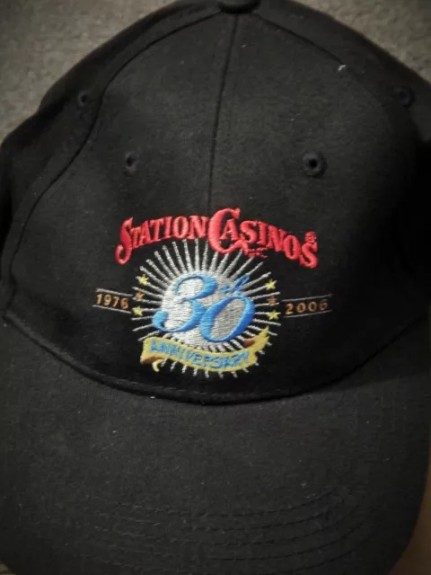 Station Casinos Hotel Casino Las Vegas 30 Years 1976-2006 Black Baseball Cap NEW