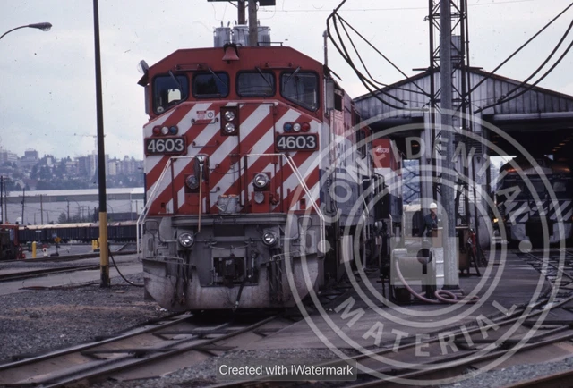 Original Kodachrome Bc Rail C40-8 # 4403 N. Vancouver, B.c. 1995