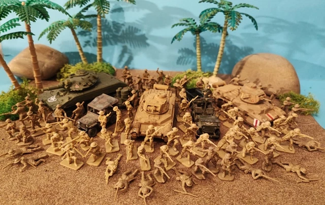 Lot de centaines de petits soldats - ESCI - Echelle 1/72 - 10 boî