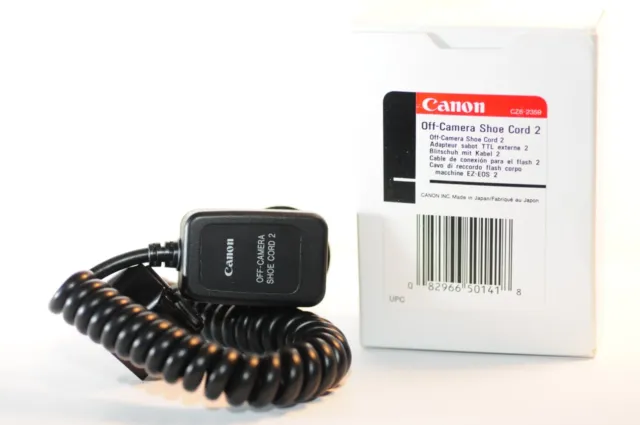 Canon Off Camera Shoe Cord 2 for EOS Film cameras with Canon A-TTL Speedlite